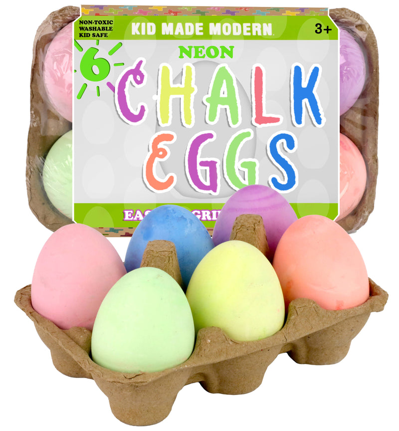 Neon Chalk Eggs - 6 pack