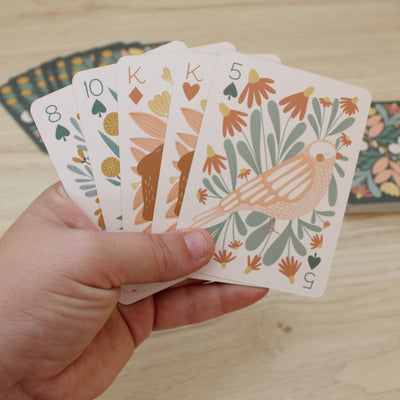 Unique nature inspired playing cards deck for kids
