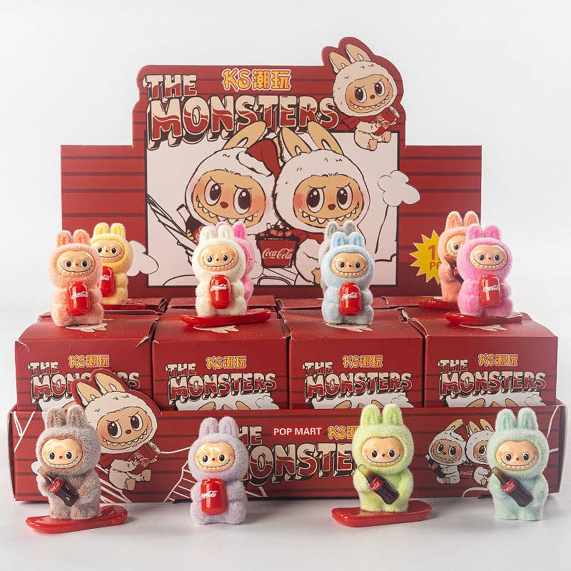 Cute flocked monster figurine Blind Box