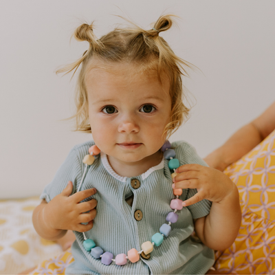 Princess and the Pea Necklace: Rainbow Pastel