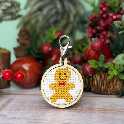 Gingerbread Man Mini Matchbox Christmas Cross Stitch Kit
