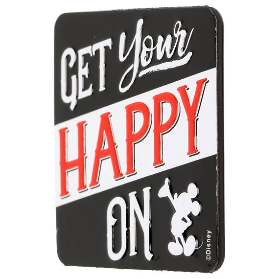 Mickey Mouse Get Your Happy On Embossed Metal Magnet