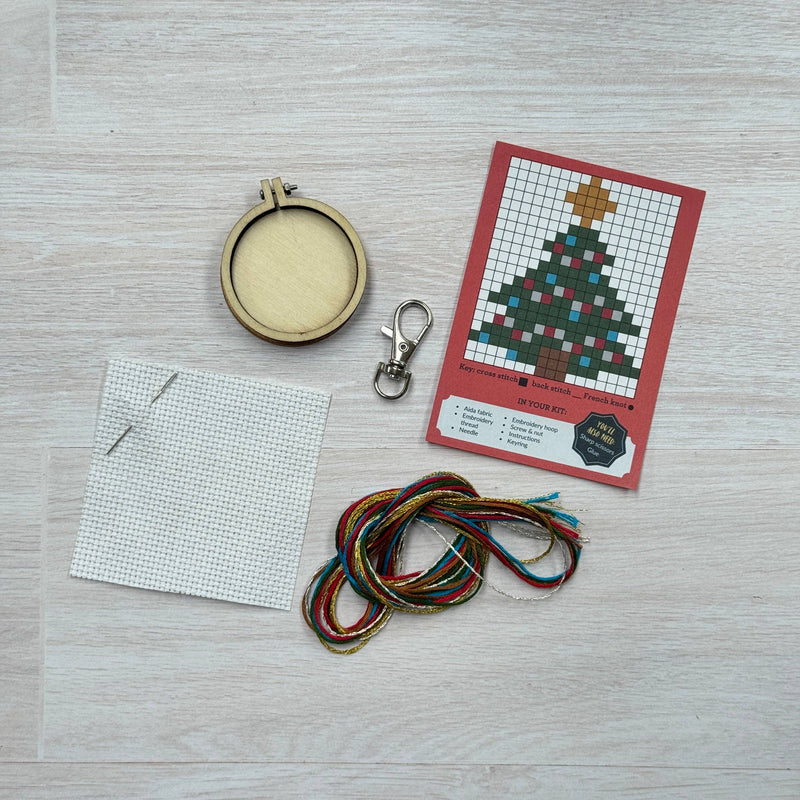 Christmas Tree Mini Matchbox Christmas Cross Stitch Kit