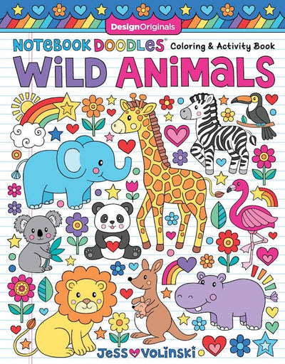 Notebook Doodles Wild Animals Coloring Book