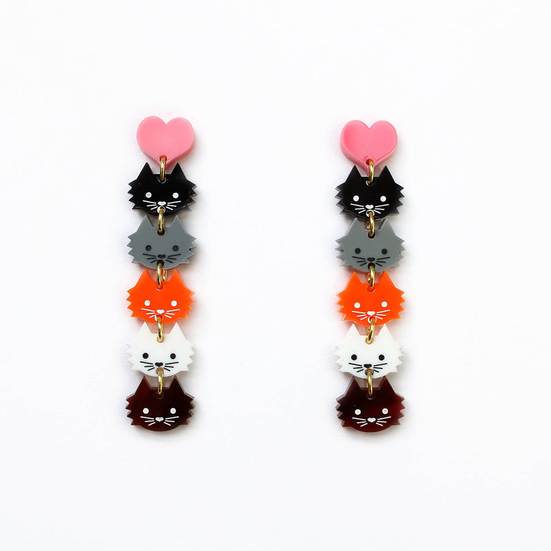 Cat Lady Acrylic Earrings