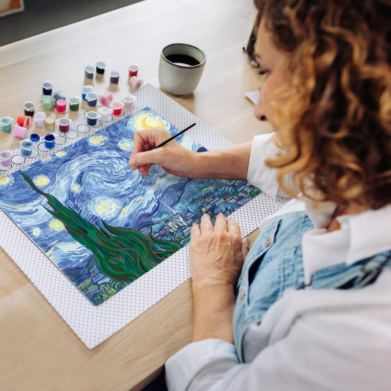 Relax CreArt Van Gogh: Starry Night Canvas Paint by Numbers Kit
