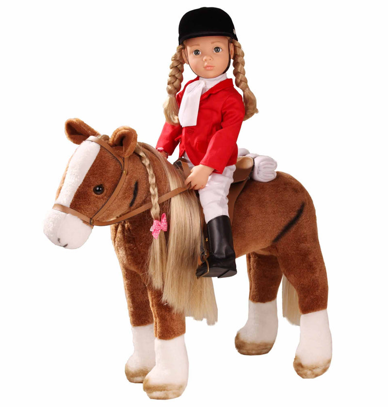 Gotz Big Plush Combing Horse with Saddle and Bridle dolls