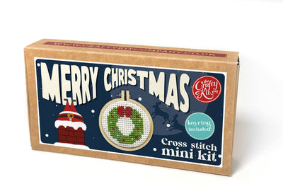 Wreath Mini Matchbox Christmas Cross Stitch Kit
