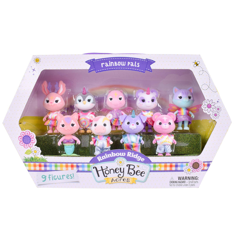 Honey Bee Acres Rainbow Ridge Animal Pals 9-Pack