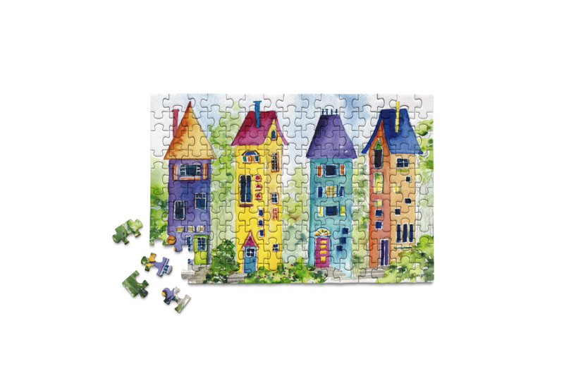 Gnome Homes Mini Jigsaw Puzzle Unique Gift Mother&