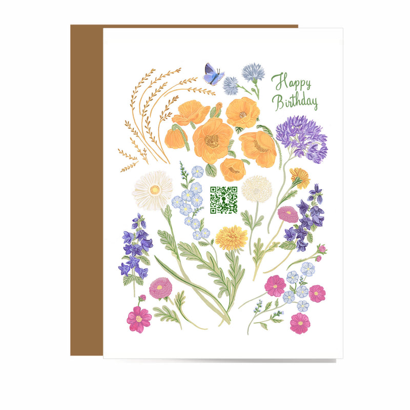 Birthday Blossom - singing card collab, handcrafted song, QR