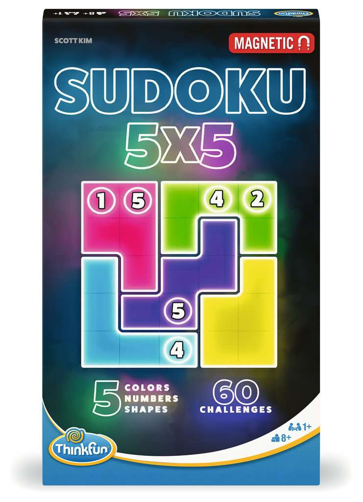 ThinkFun Sudoku 5x5 Magnetic Travel Puzzle