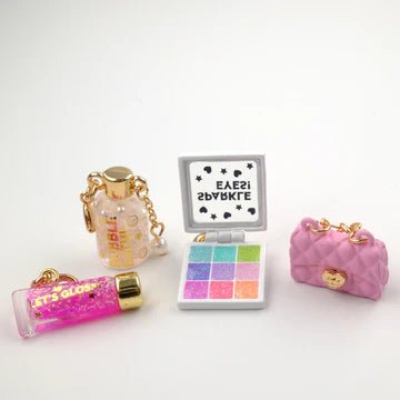 Gold Pink Purse Charm