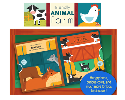 Friendly Animal Farm-Interactive Board Book for Kids