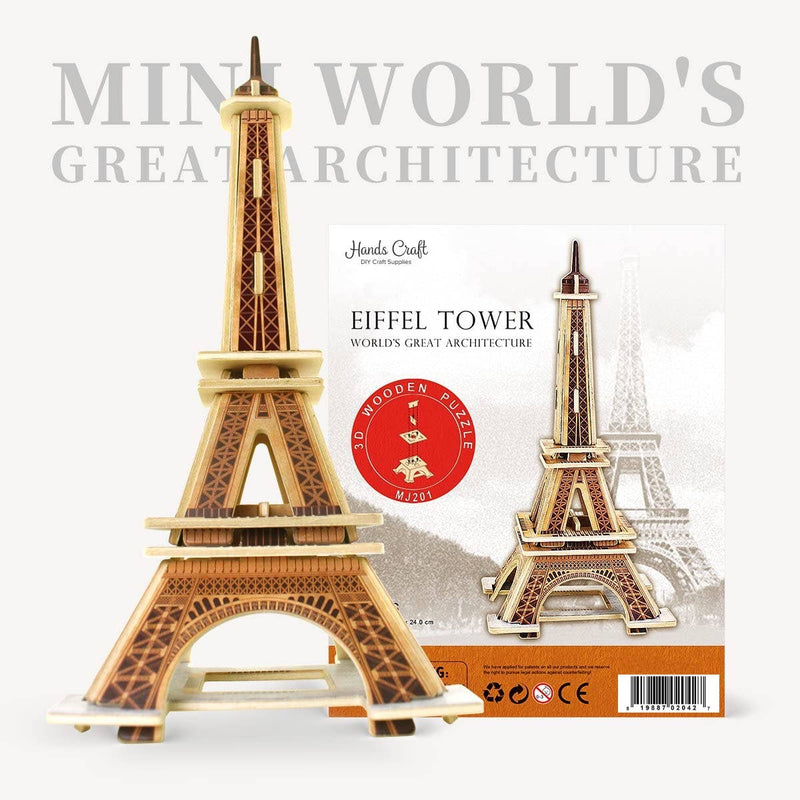 3D Wooden Puzzle: Eiffel Tower