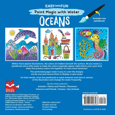 Painting Book - Paint Magic with Water: Oceans