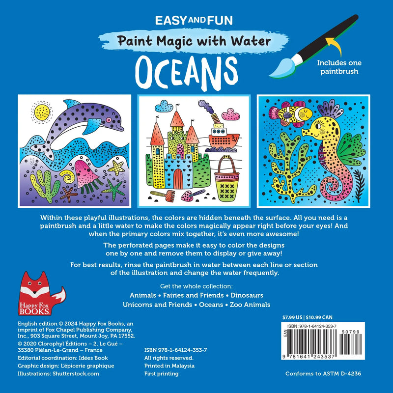 Painting Book - Paint Magic with Water: Oceans