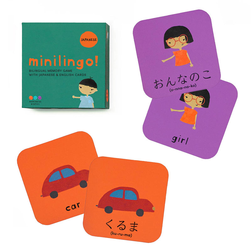 Minilingo Japanese/English Bilingual Flashcards for Kids