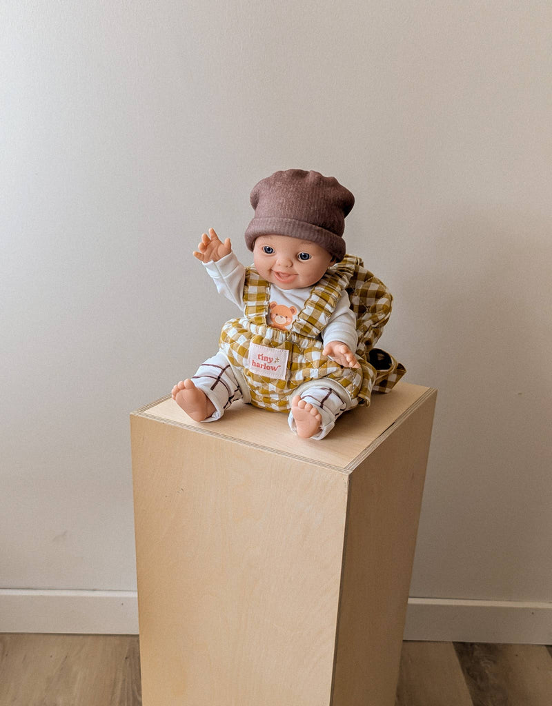Doll Carrier - Mustard gigham - Tiny Harlow