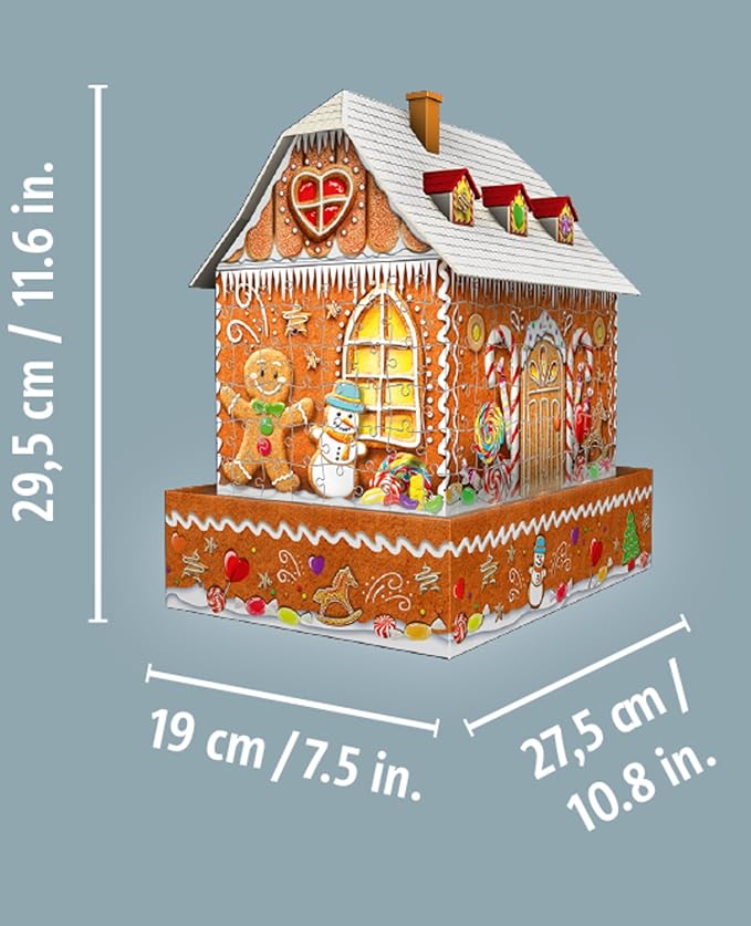 Gingerbread House Night Edition: 216 Piece 3D Jigsaw Puzzle