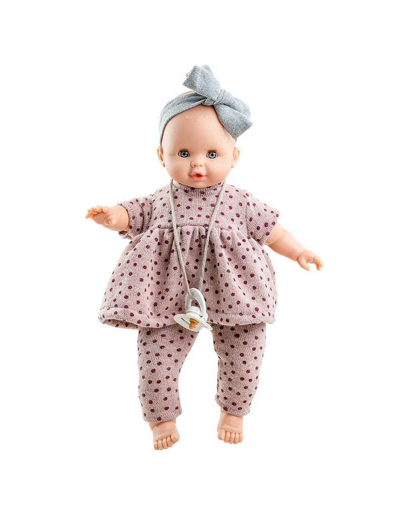 Alex & Sonia doll - Sonia with burgundy polka dot dress and