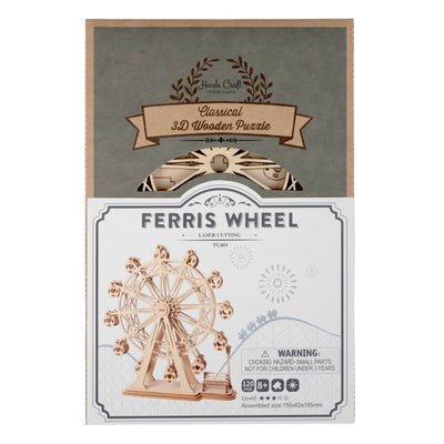 3D Laser Cut Wooden Puzzle: Ferris Wheel