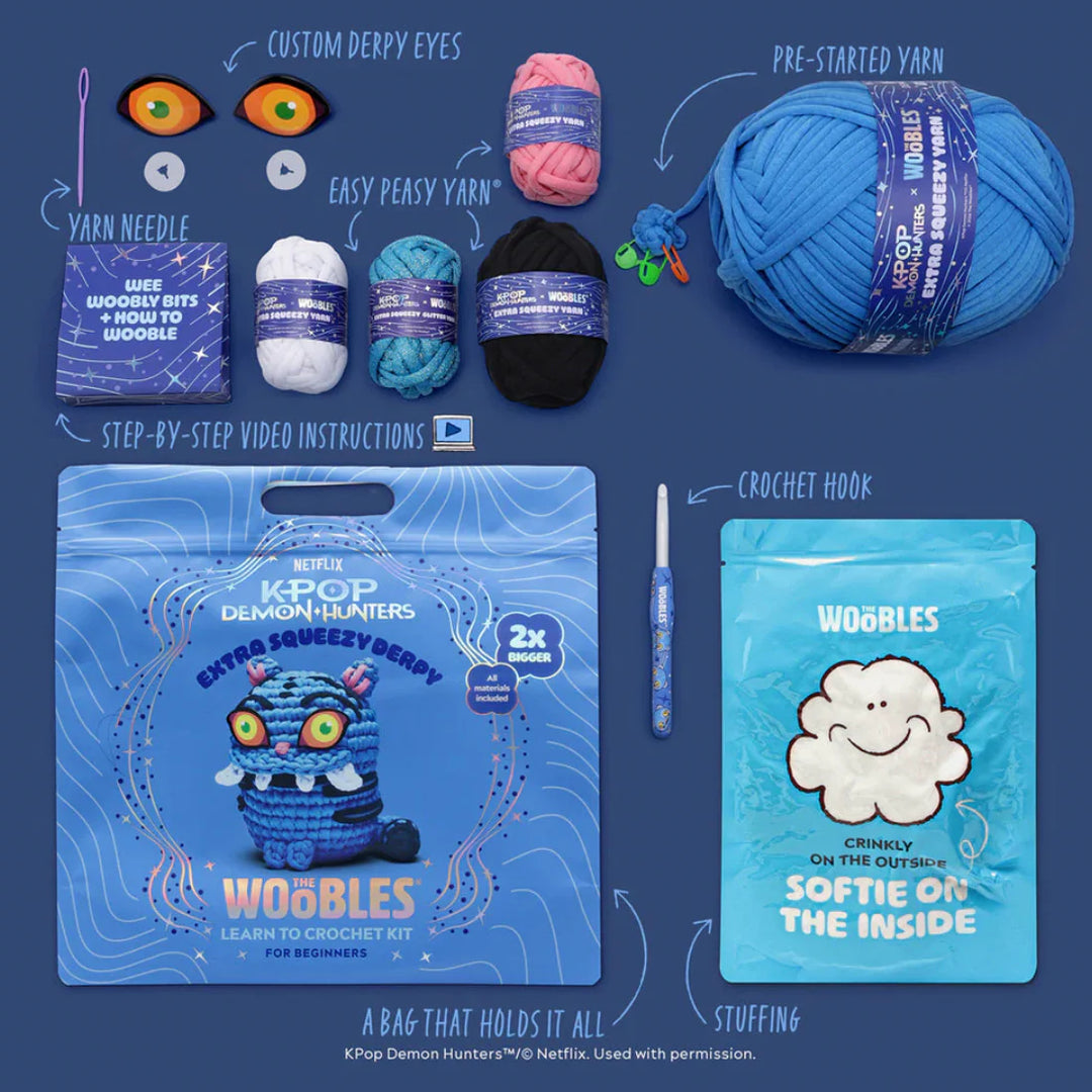 KPOP Derpy Crochet Kit, Extra Squeezy – Flying Pig Toys