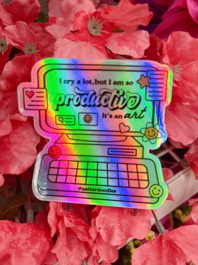 I Cry A Lot But I Am So Productive - Taylor Swift Sticker