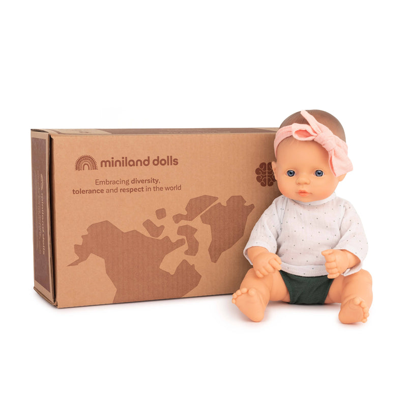 Baby Doll Caucasian Girl 12 5/8” inch + Clothes (Gift Box)