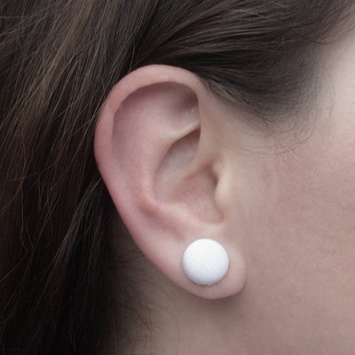 Camp Fabric Button Earrings