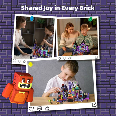 Midnight Madness Magnetic Building Blocks - 200 Piece (2cm)