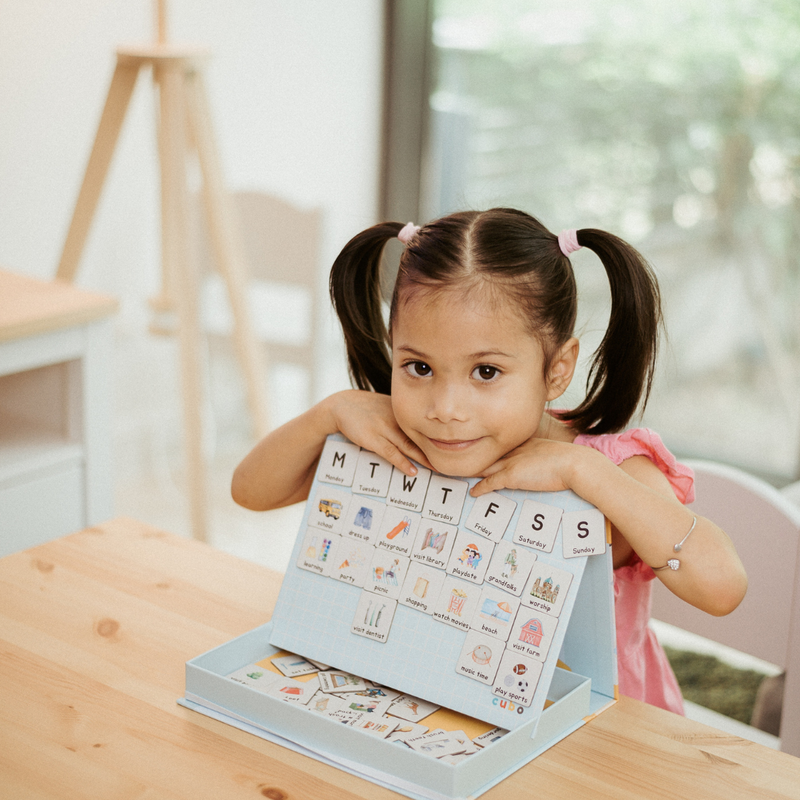 Cubo Sticky Schedules magnetic Montessori Routine Cards