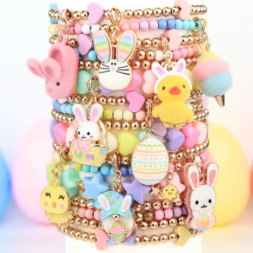 Gold Furry Bunny Slipper Charm