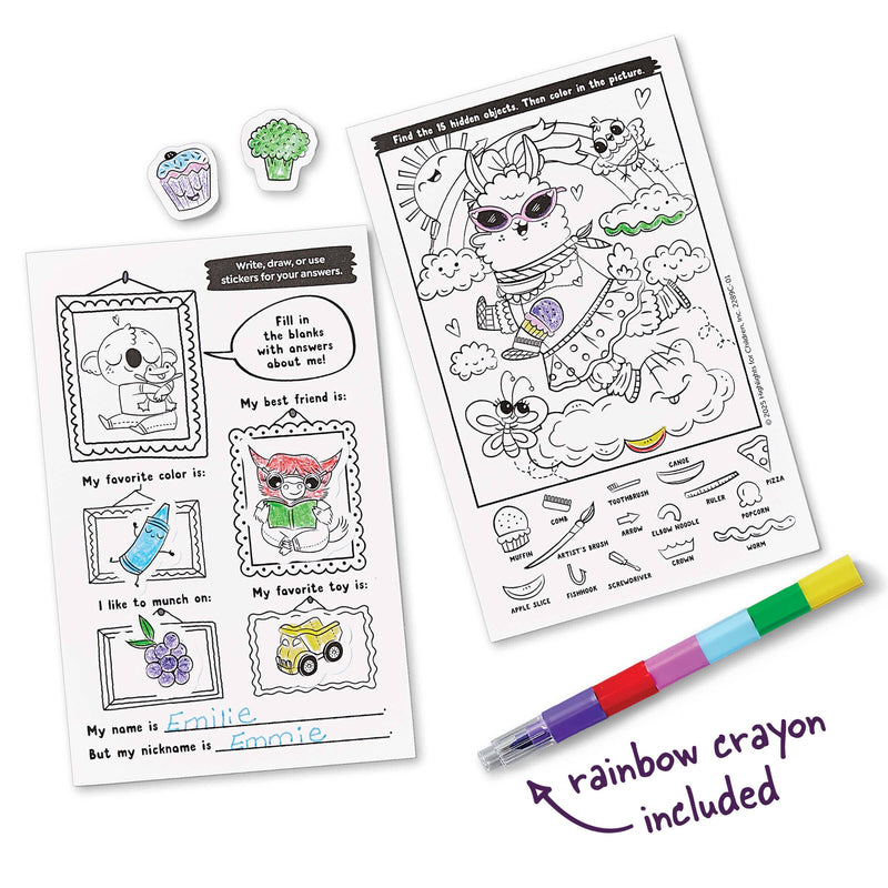 Adorable Animals Color-In Stickers and Puzzles