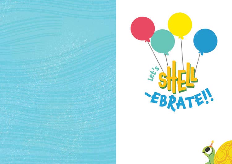 Birthday Turtle Foil Card