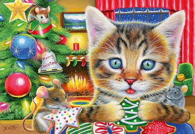 Christmas Kitties 2 x 24 Piece Jigsaw Puzzle