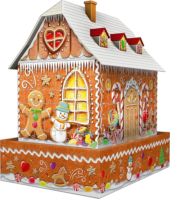 Gingerbread House Night Edition: 216 Piece 3D Jigsaw Puzzle