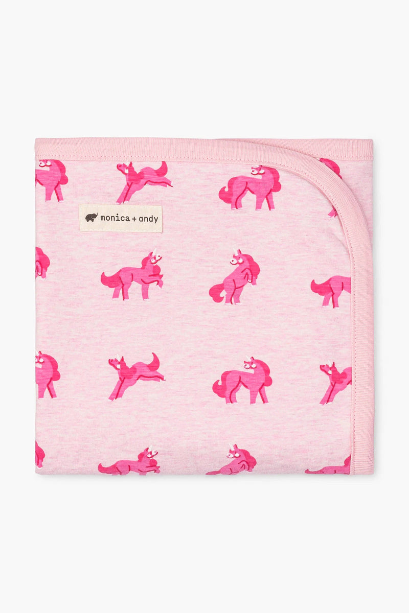 Coming Home Baby Blanket - Pink Unicorns