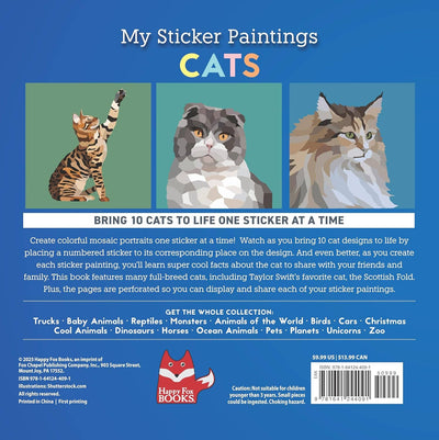 My Sticker Paintings: Cats - 10 Amazing Felines
