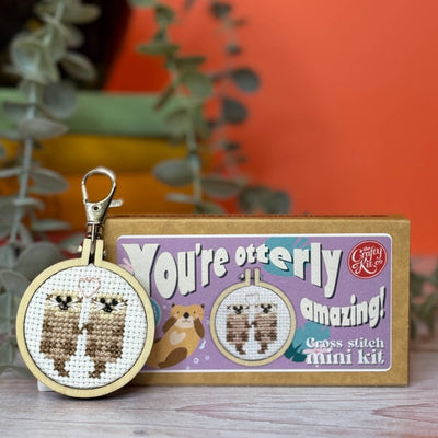 'You're otterly amazing!' Mini Matchbox Cross Stitch Kit