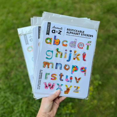 Animals A to Z Restickable Alphabet Stickers