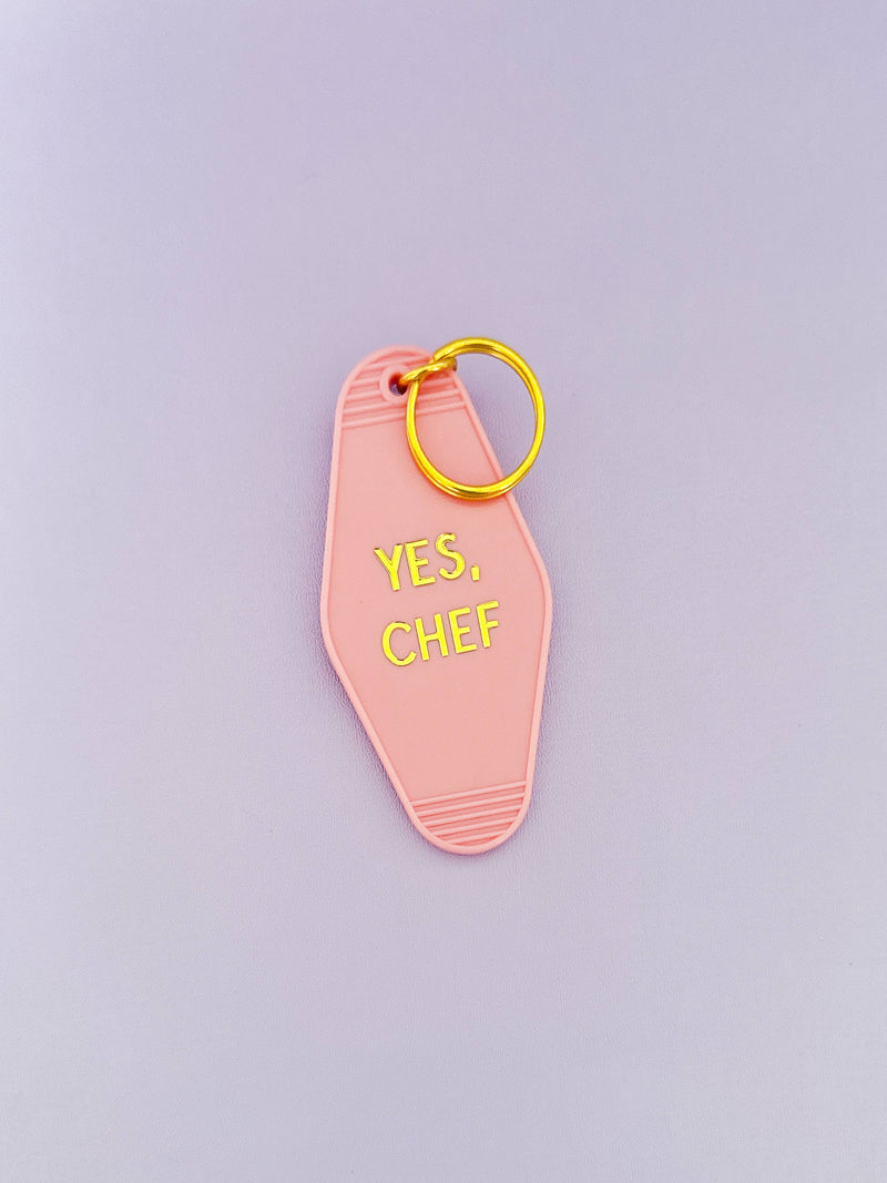 Yes, Chef Gold Printed Keychain