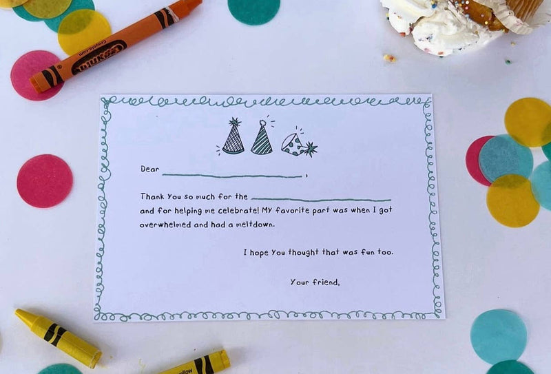 Fill In the Blank Thank You Card Set - Meltdown Joke