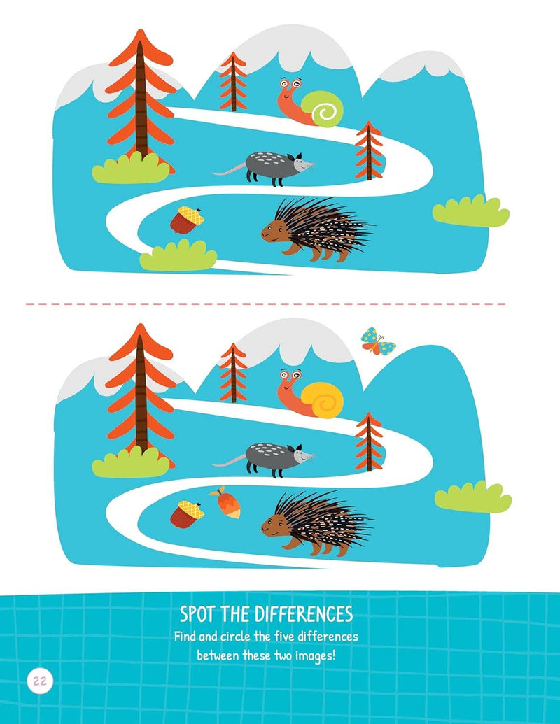 Funny Animals Activity Book Puzzles, Games, Coloring + More!