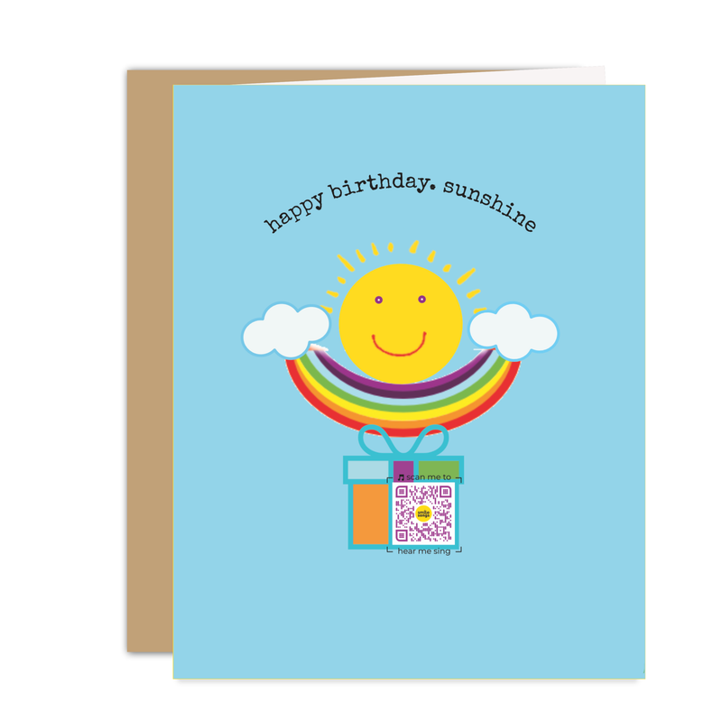 Happy Birthday Sunshine - Sustainable Card Handcrafted Song