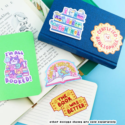 I Have No Shelf Control Books Literature Vinyl Sticker