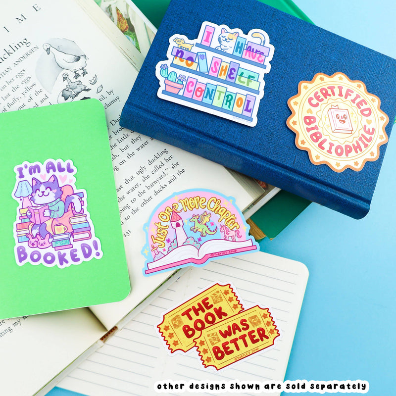 I Have No Shelf Control Books Literature Vinyl Sticker