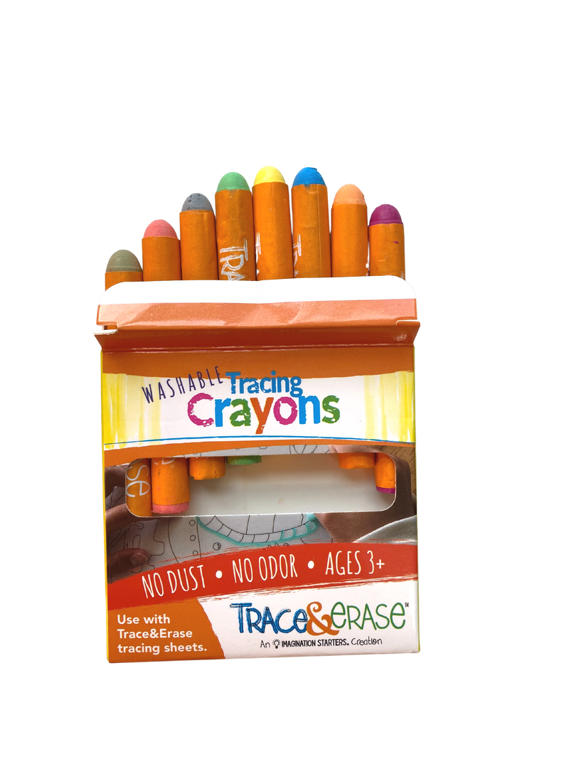 Trace & Erase Chalk Tracing Crayons- 8 pack