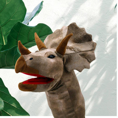 Dinosaur Puppet: Large Dino Heads Triceratops Puppet