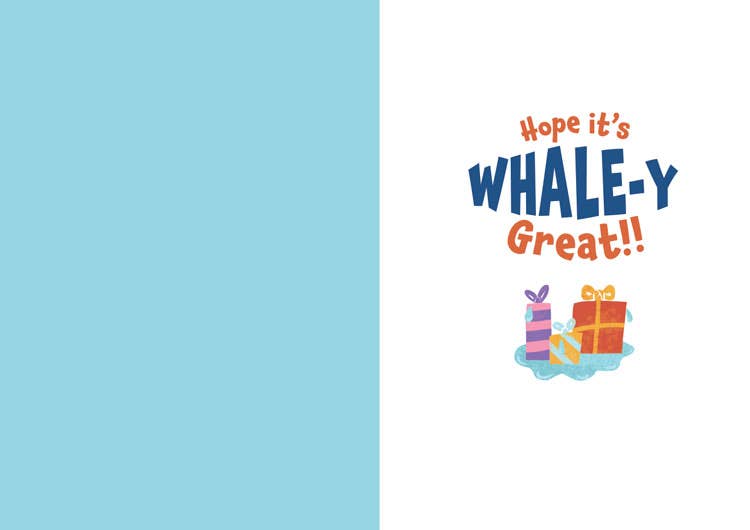 Birthday Whale Foil Card
